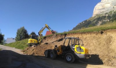 TERRA'PREST, assainisseur et terrassier entre Grenoble et Chambéry  : Terrassement de talus et création d'un fossé pour conforter un terrain à Saint Hilaire du Touvet (38660)