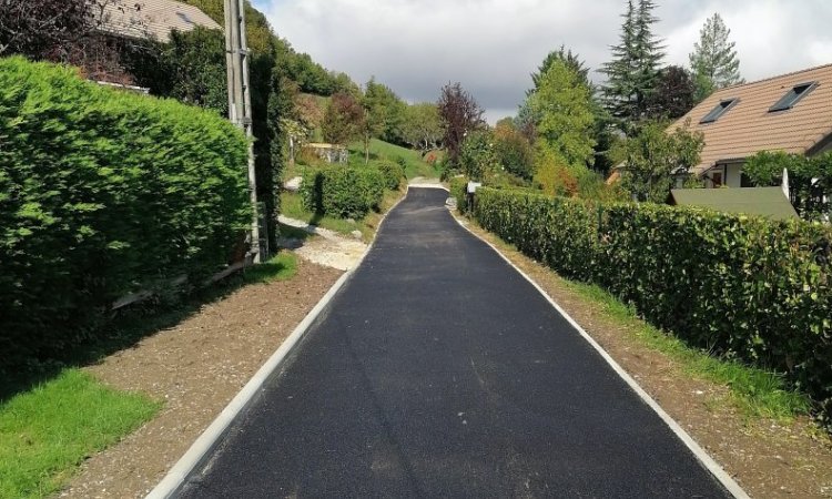 TERRA'PREST, assainisseur et terrassier entre Grenoble et Chambéry : Création de voirie et chemin d'accès à la Combe de Lancey