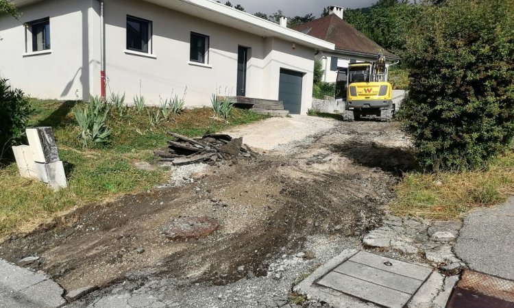 TERRA'PREST, assainisseur et terrassier entre Grenoble et Chambéry : Aménagement de cours pour particulier à Saint Ismier